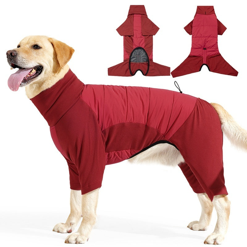 Waterproof Coat for Large Dogs with 4 Legs, Windproof