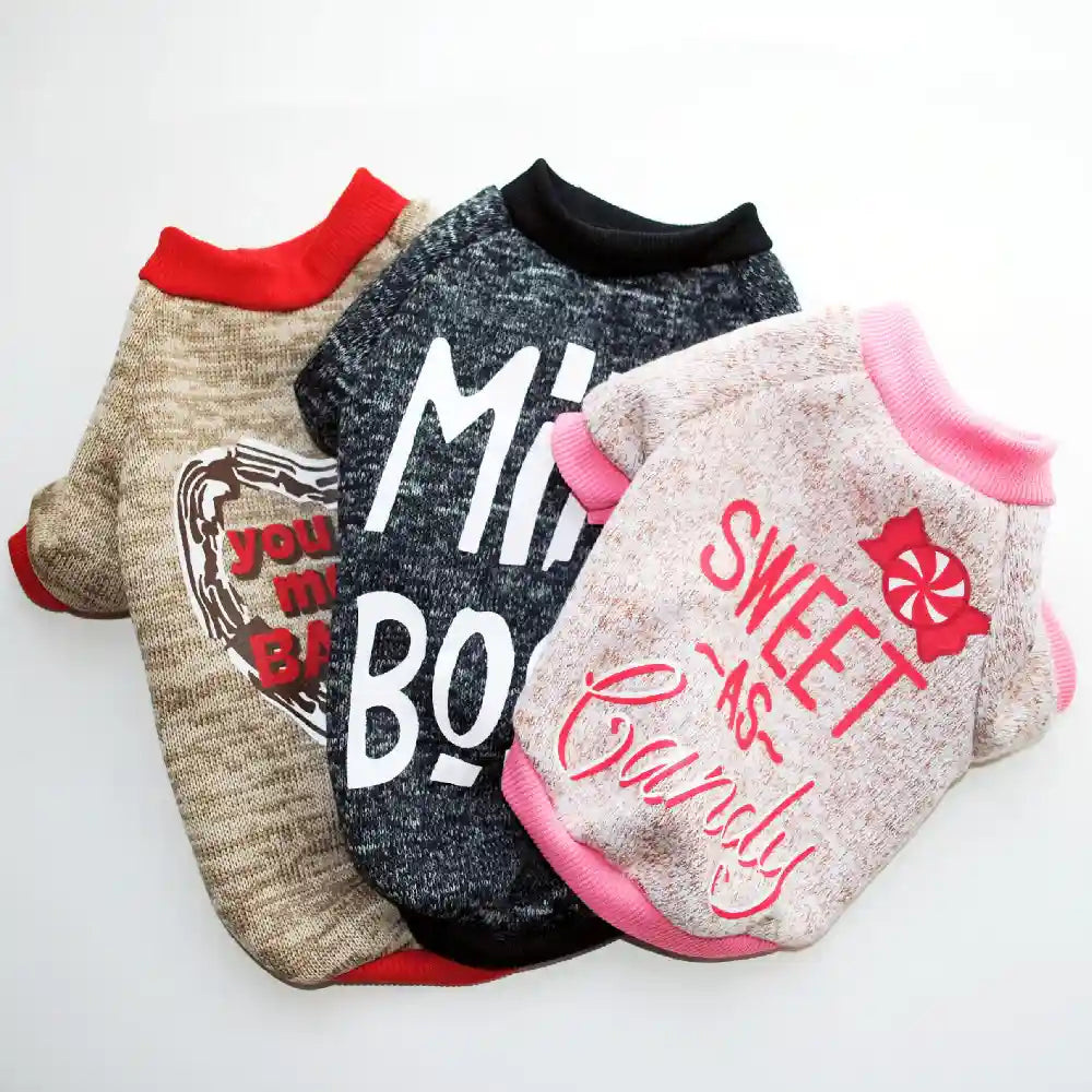 Felpa in Pile per Cani - Sweet, Mini Boss, Bacon by Dog Moda