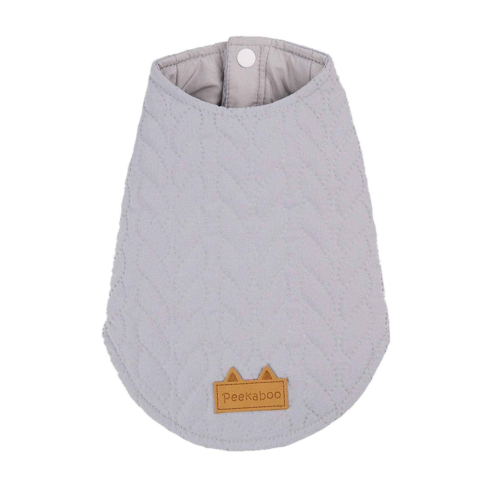 Pekaboo Quilted Sleeveless Dog Coat with Daisy Buttons 