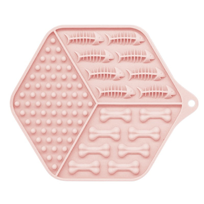Anti-gulping silicone dog and cat bowl mat