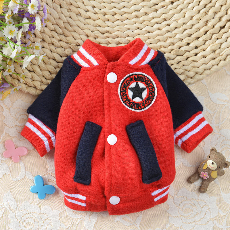Dog Sweatshirt "Baseball Uniform" - Elegance and Comfort for Winter