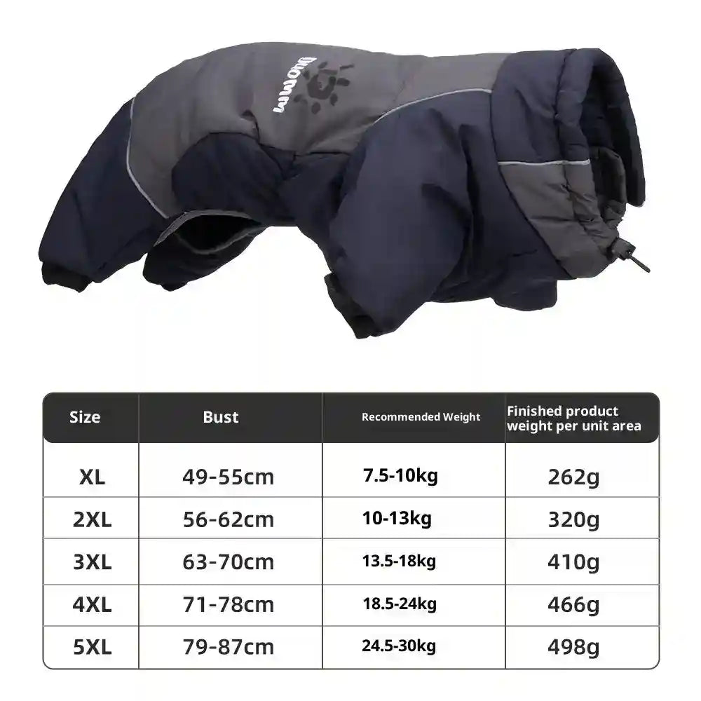 DUOMM Waterproof Padded Coat for 4-Legged Dogs XL-5XL – Dog Moda