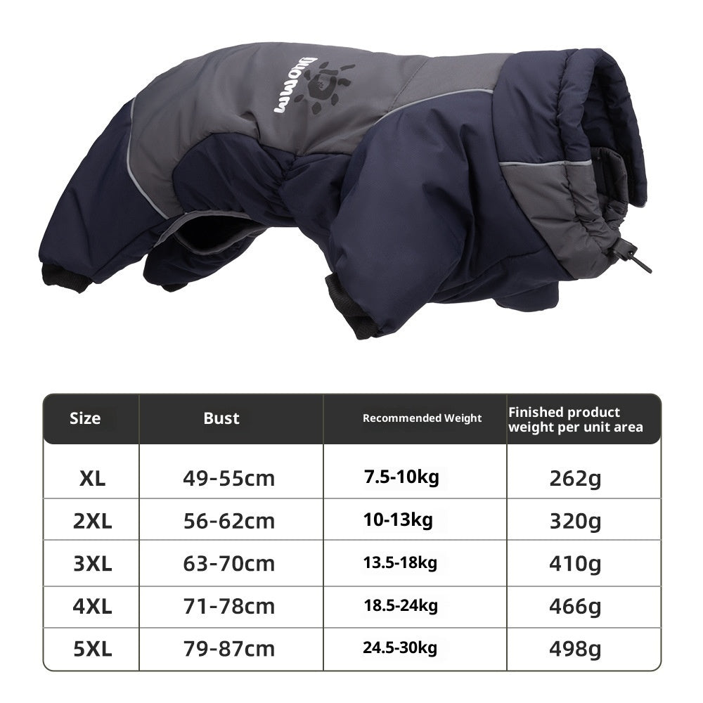 DUOMM Waterproof Padded Coat for 4-Legged Dogs XL-5XL