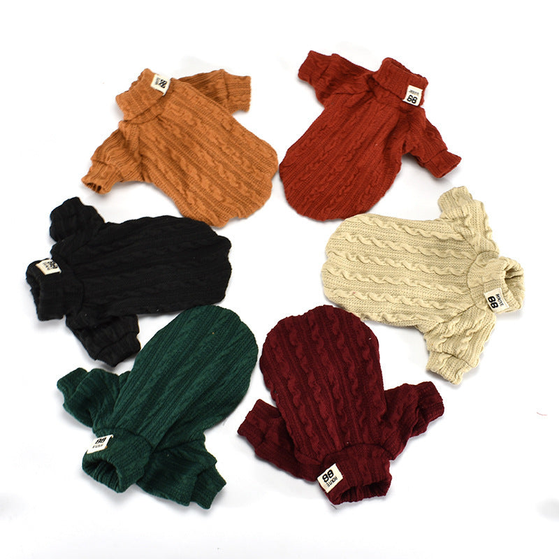 Maglione intrecciato modello "Warm" per cani di piccola taglia - Dog Moda