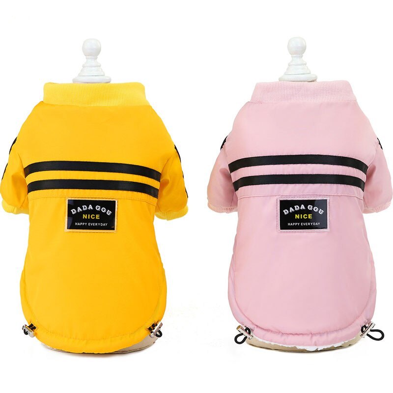 "NICE" Windproof Dog Coat in Yellow or Pink - Stylish and Functional 