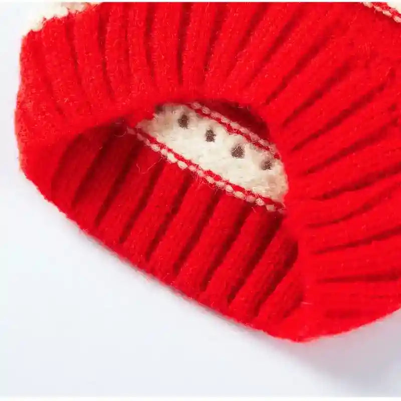 Suéter para Perros y Gatos con Cerezas - Jersey Caliente de Invierno