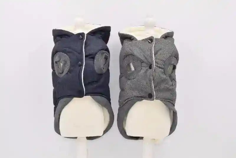 Cappotto per Cani Mustache con Cappuccio - Imbottito Caldo by null