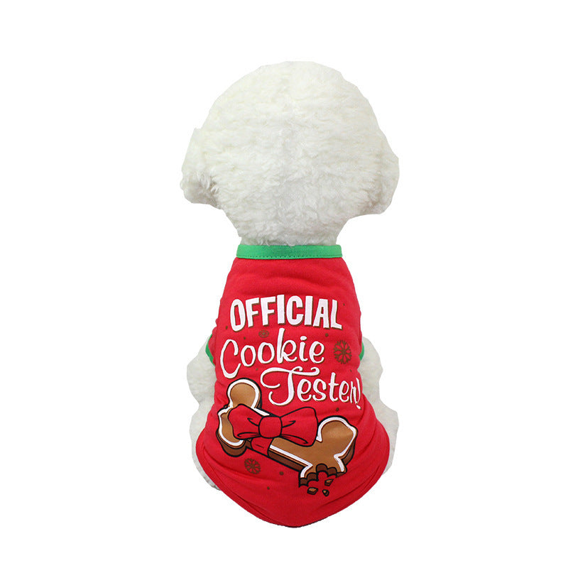 Christmas Print Dog Shirt