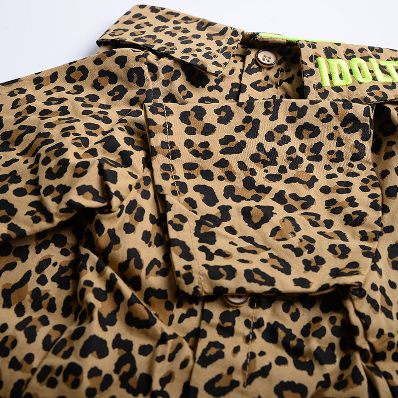 "IdolType" Leopard Dog Shirt