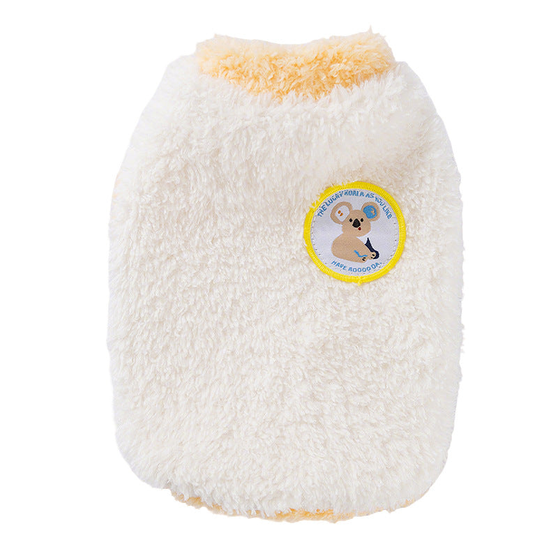 Koala Sweater for Dogs and Cats - White with Peach Details