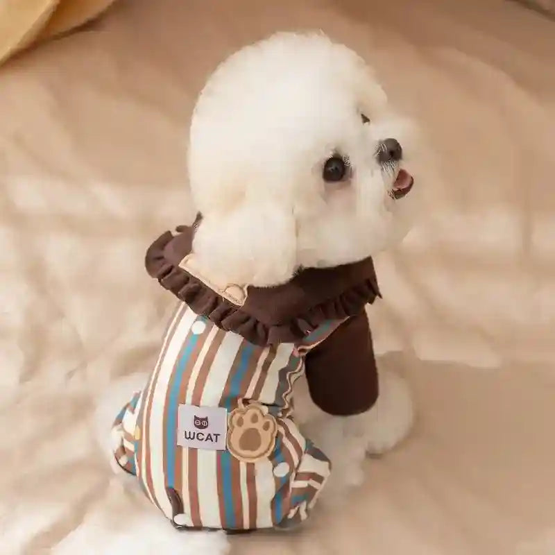 Tutina Arlecchino per Cani a Righe con Orsetto 4 Zampe by Dog Moda