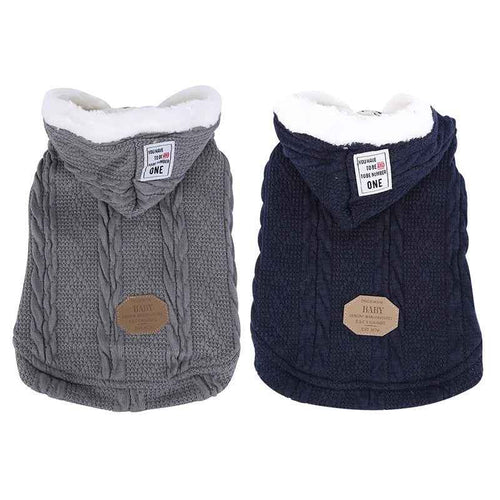 Dog Coat Fleece Hooded Braid - DAM Padded