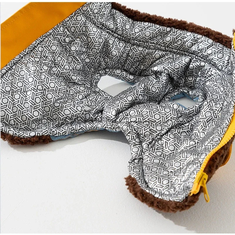 Jeansmantel für Hunde – Ärmellos, blau, mit Reißverschluss hinten