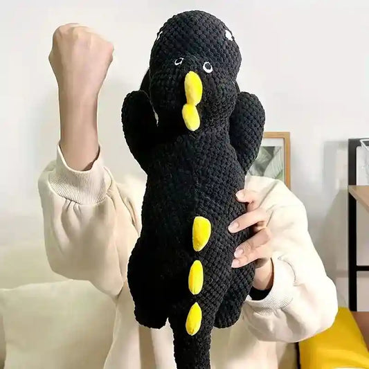 Peluche Drago Nero Cani 50cm Interattivo Morbido by Dog Moda