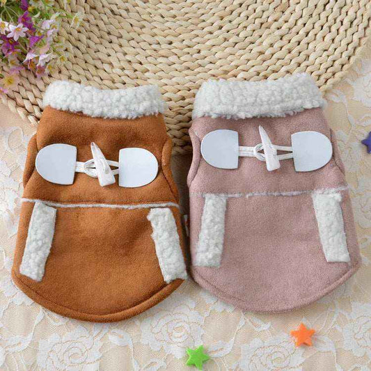 Cappotto Velluto Cani - Smanicato con Colletto Pile by Dog Moda