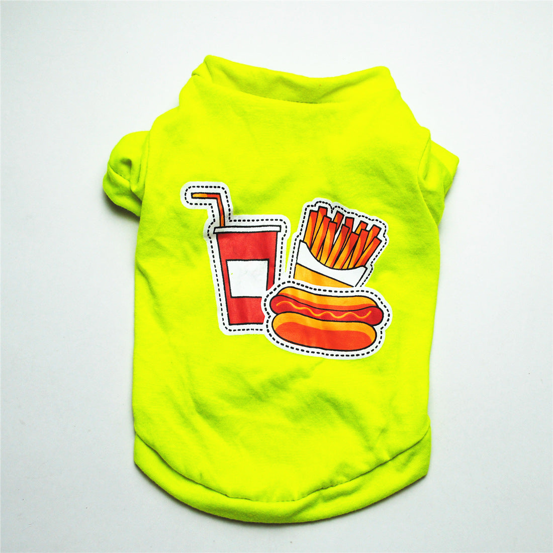 Small Dog Short Sleeve T-Shirt with Colorful Prints – Comfort and Style for Your Four-Legged Friend