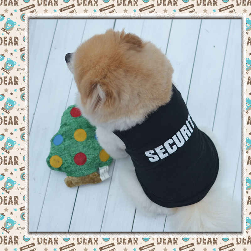 Maglietta per cani smanicata in cotone "Security"
