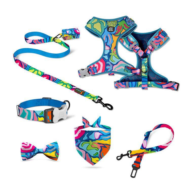 Harness and leash set for large dogs "Wonderland"