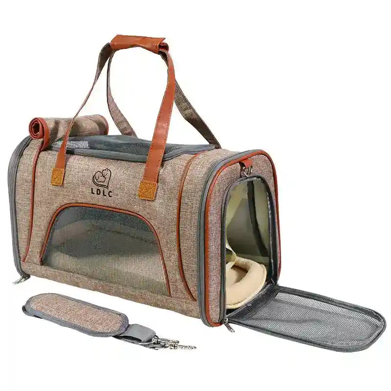 Trasportino Cani in Tela con Tracolla e Cuscino Lavabile by Dog Moda