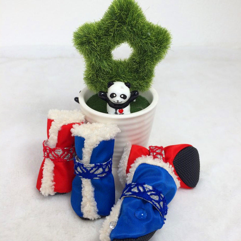 Scarpine Invernali per Cani in Pile Caldo Imbottite