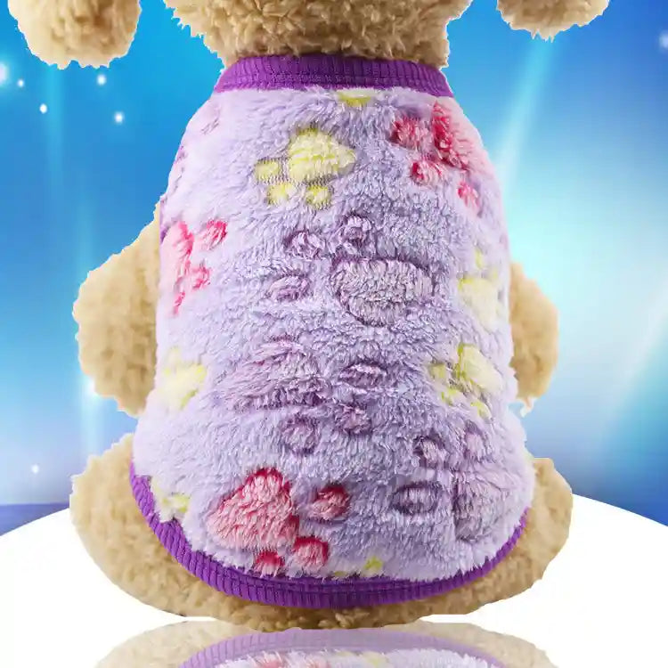 犬用ノースリーブフリースシャツ - 楽しいデザイン