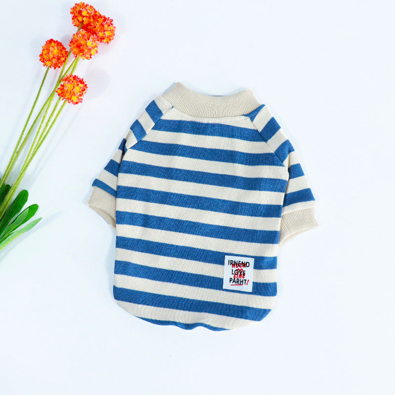 Striped Dog and Bulldog Jumpsuit "Briciola"