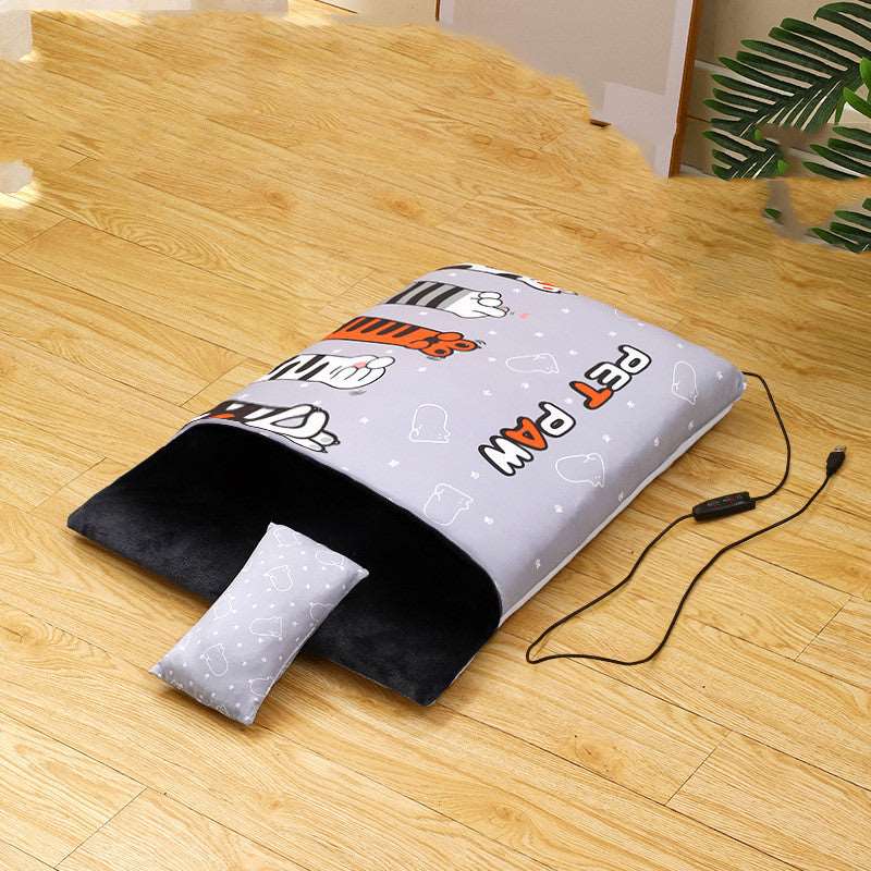 Cuccia Tonda Riscaldante per Cani e Gatti "Sunny" con USB