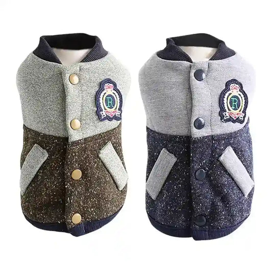Cappotto Cani Study Bottoni Imbottitura Pile Invernale by Dog Moda