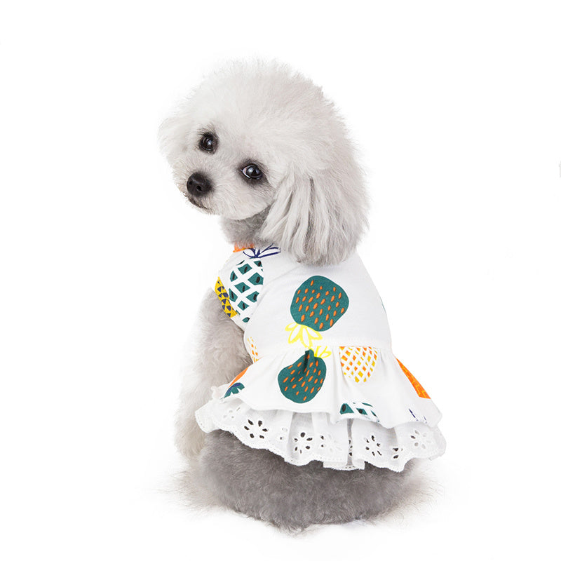 "Green Ananas" Colorful Dog T-Shirt