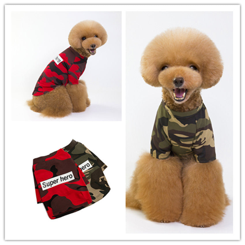 "Super Hero" Camouflage Dog Shirt