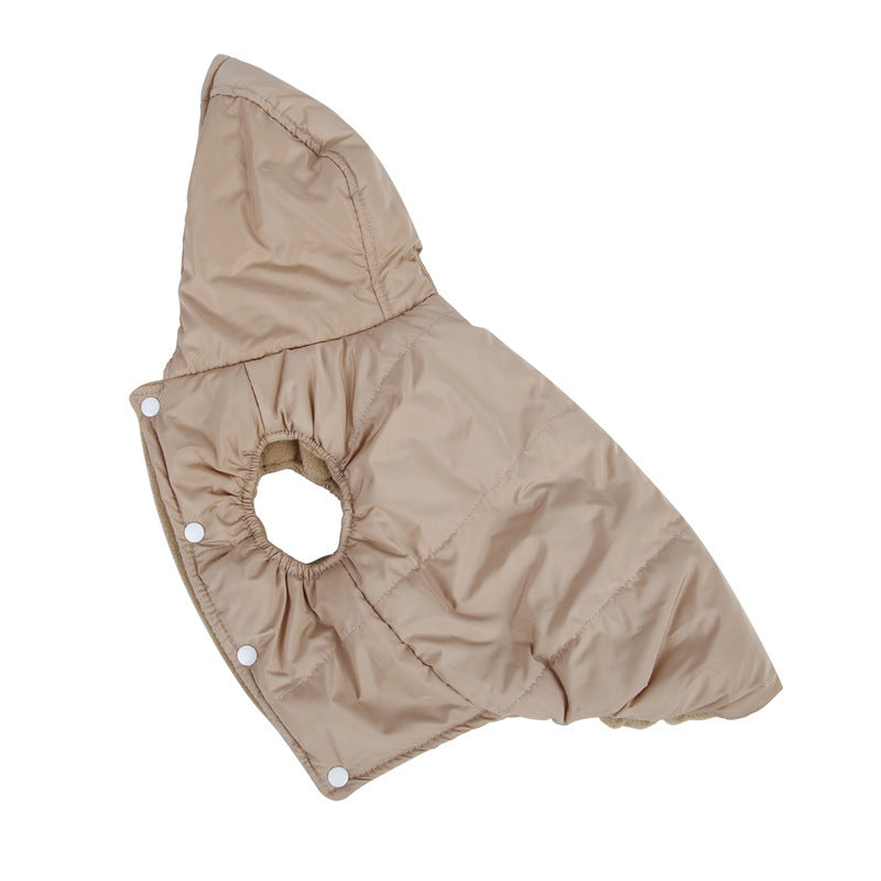 Waterproof Dog Down Jacket "Warsaw" | Elegant Beige and Black