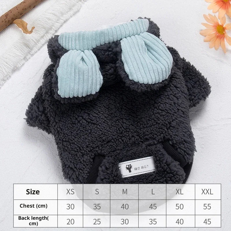 Warmer Hundemantel mit Bauchverschluss