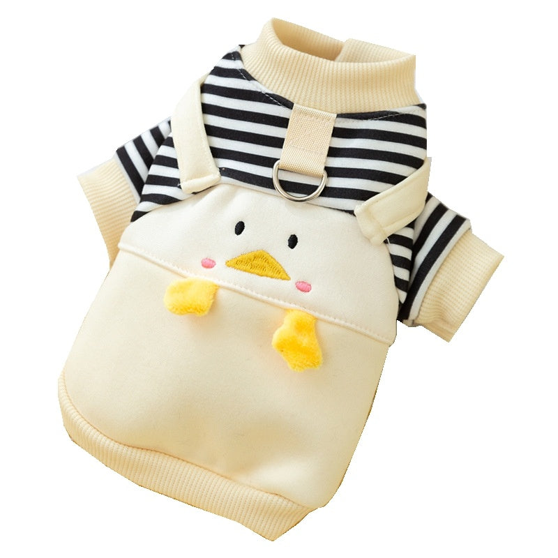 Couturier Dog Striped Sweater - Donald Duck Overalls