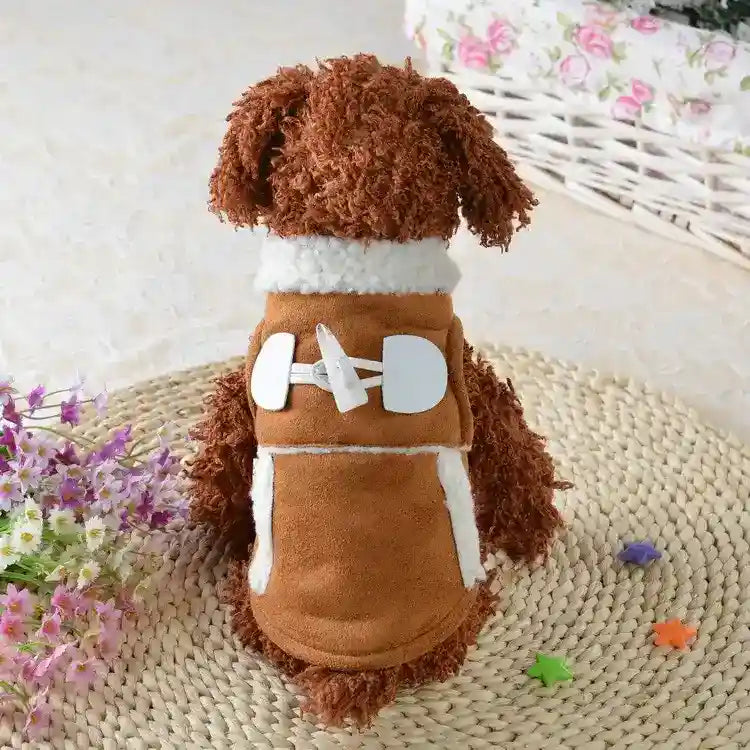 Cappotto Velluto Cani - Smanicato con Colletto Pile by Dog Moda