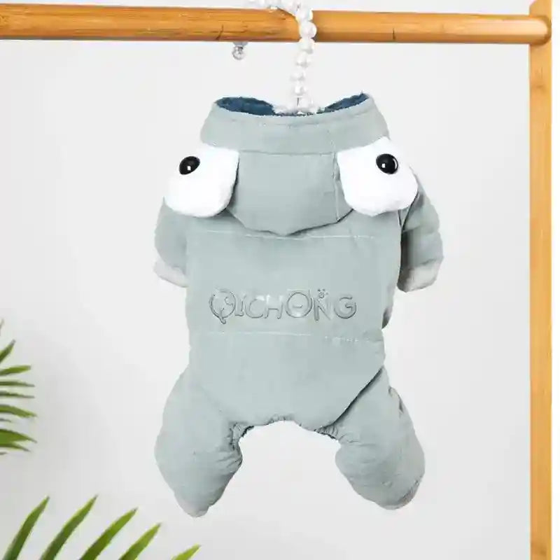 Abrigo para Perro 4 Patas Qichong - Capucha Nieve Invierno