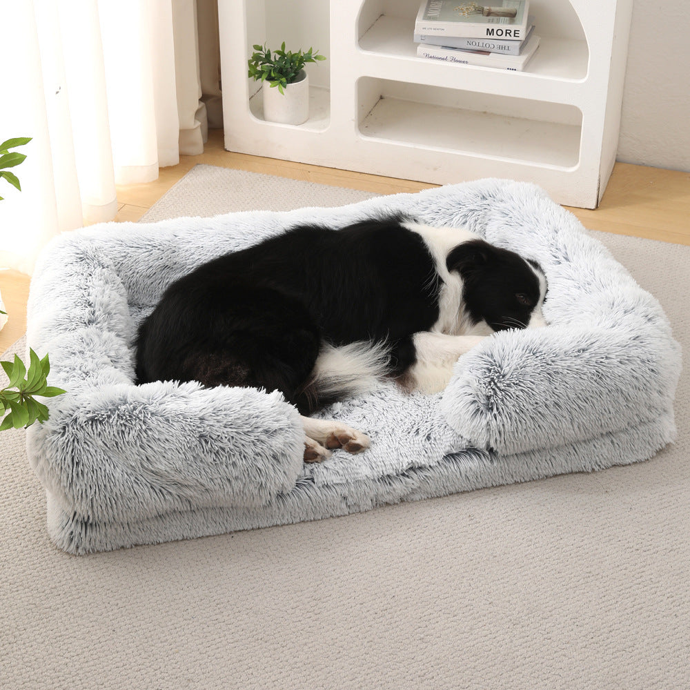 Fluffy Rectangular Dog and Cat Bed - The Perfect Winter Nest
