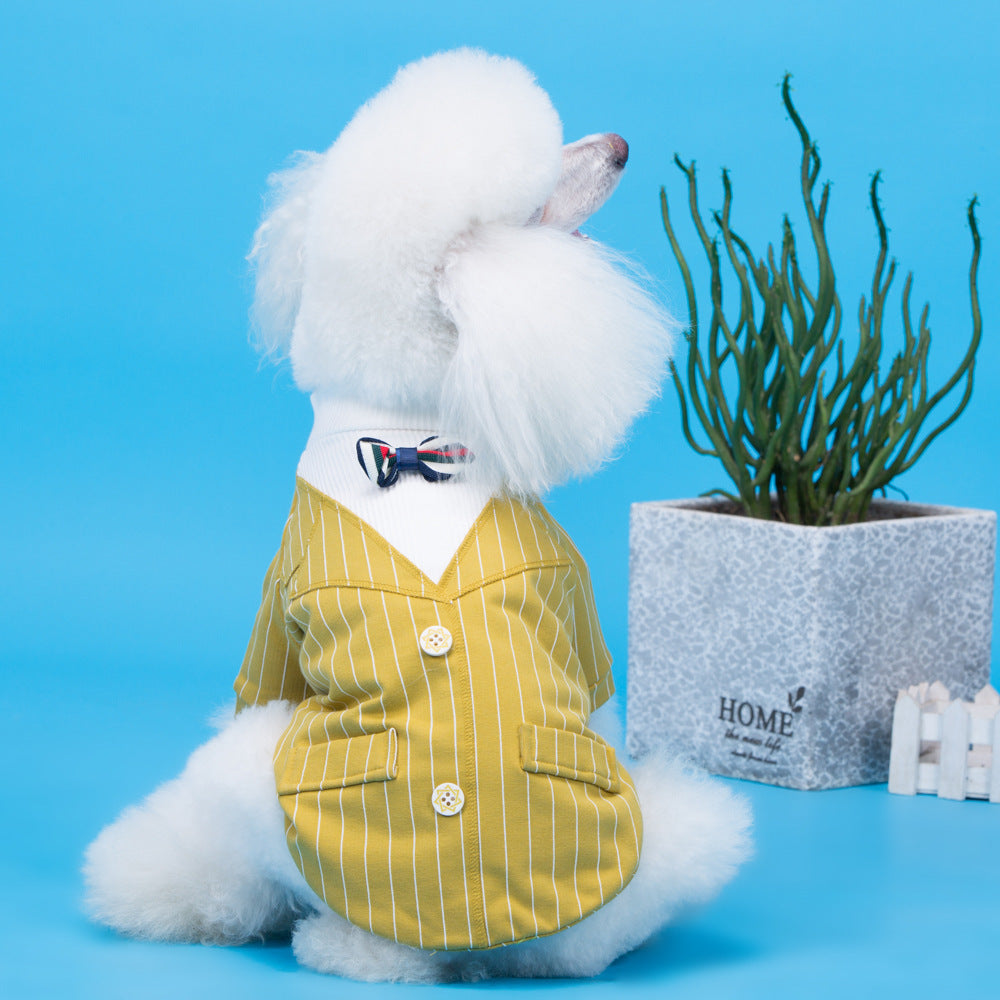 Elegant Dog Dress with Small Bow Tie