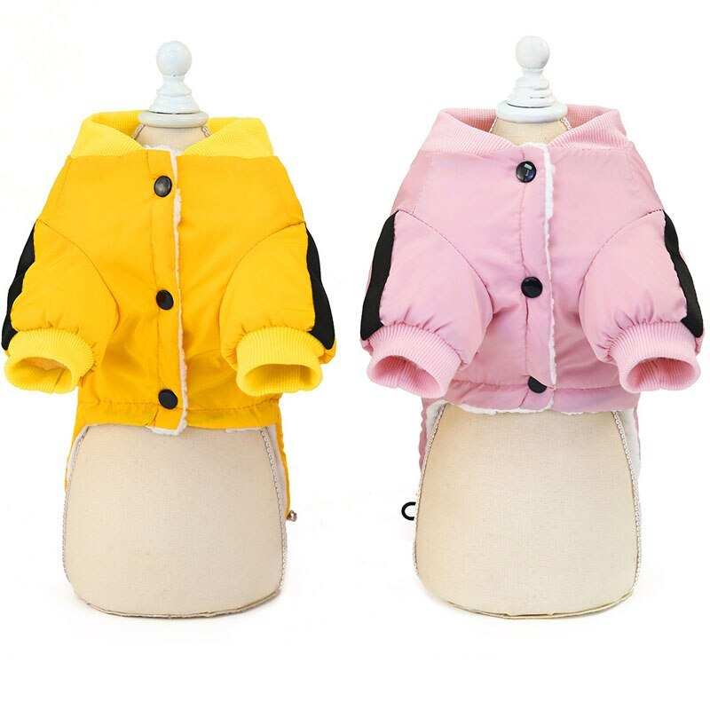 "NICE" Windproof Dog Coat in Yellow or Pink - Stylish and Functional 