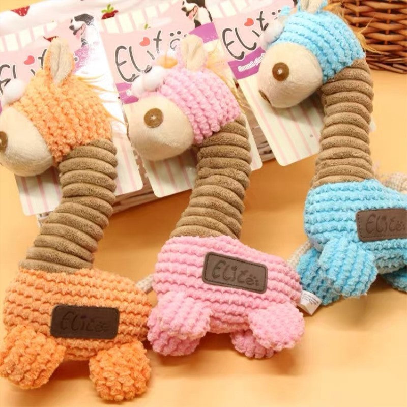 Elite "Giraffe" Cotton Plush Dog Toy