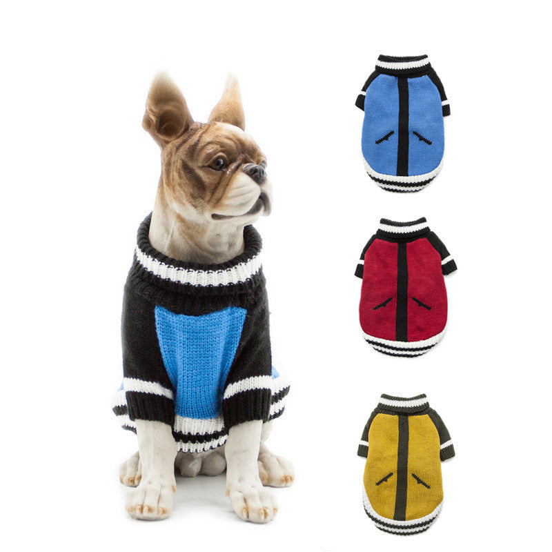 Boston Terrier Sweater – Embroidered High Neck