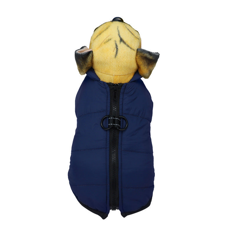 Piumino Imbottito in Pile Smanicato con Pettorina Removibile per cani - Modello FluffyPaws - Dog Moda