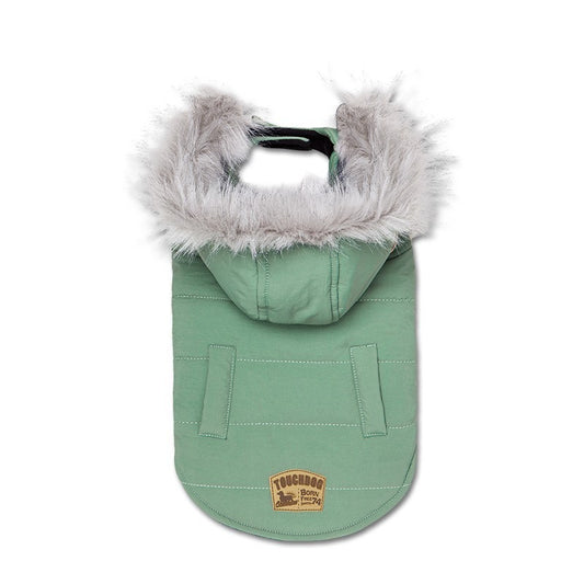 Cappottino per cani imbottito in pile con cappuccio TouchDog