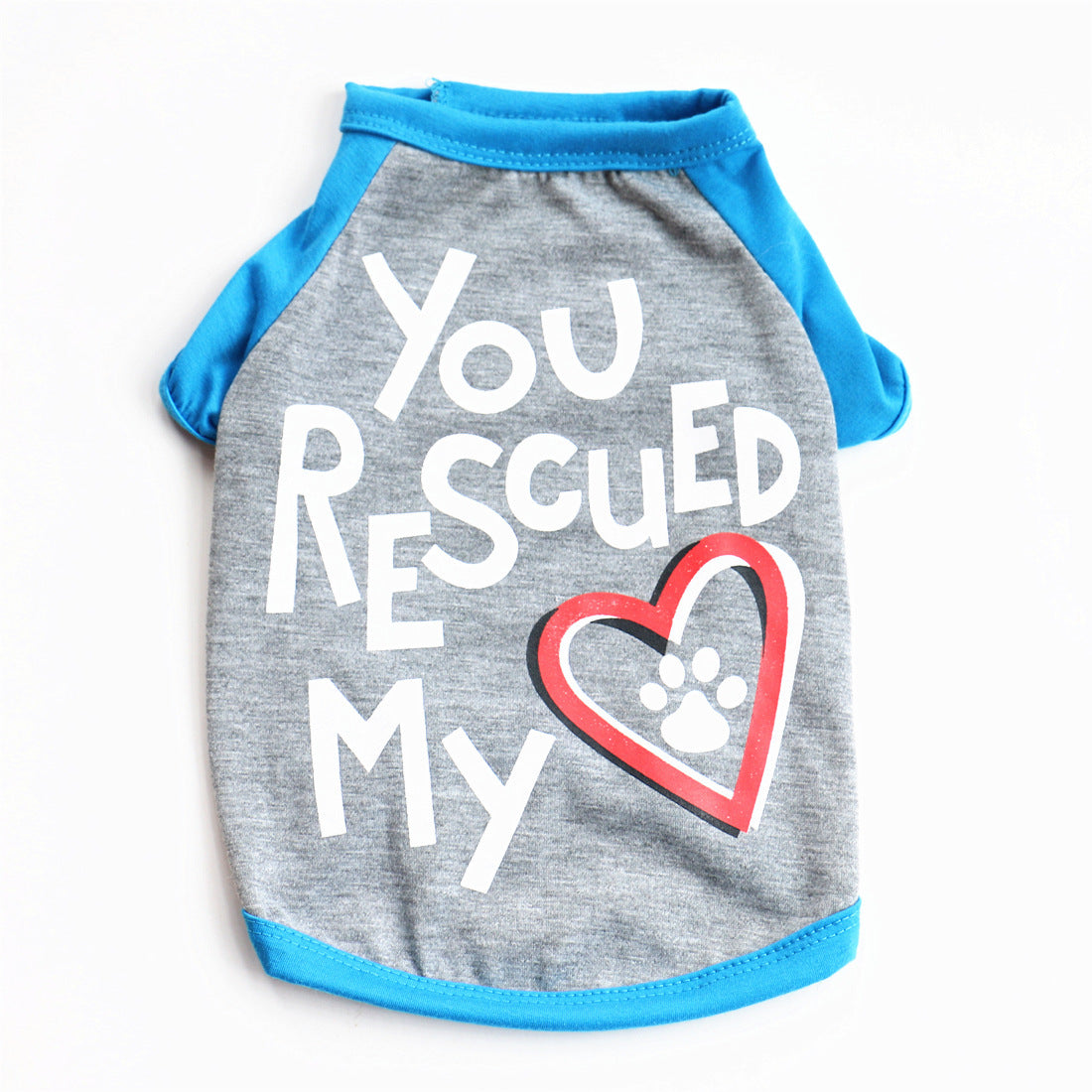 "You Rescued My Heart" Dog T-Shirt - Style and Comfort for Your Loyal Friend