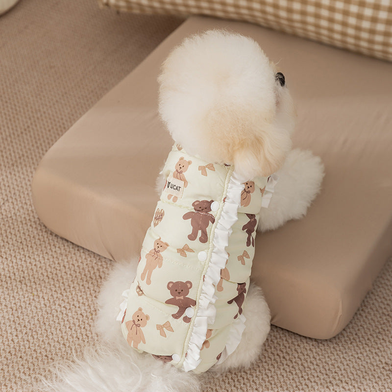 Cappottino WCAT per Cani con Orsetti - Caldo e Morbido