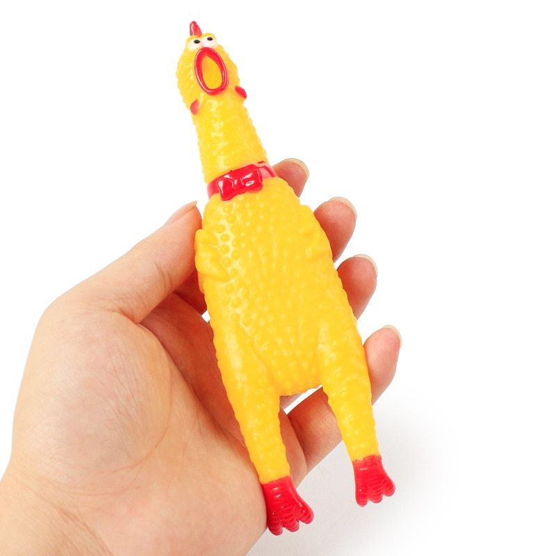 Dog Toy "Screaming Chicken" - Yellow Chicken Sound Anti-Stress