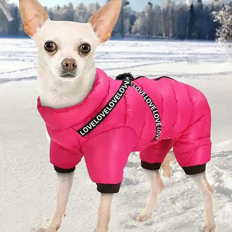 Cappotto Cani 4 Zampe Love - Imbottito Neve Pioggia by Dog Moda
