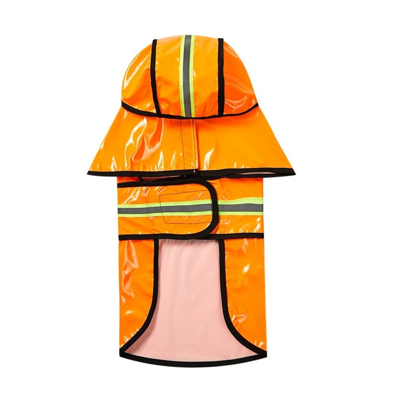 "Dubai" Dog Raincoat with Hood and Reflective Inserts