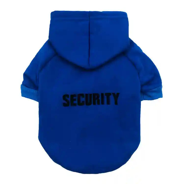 Sudadera con capucha para perros Security - Caliente y a la moda