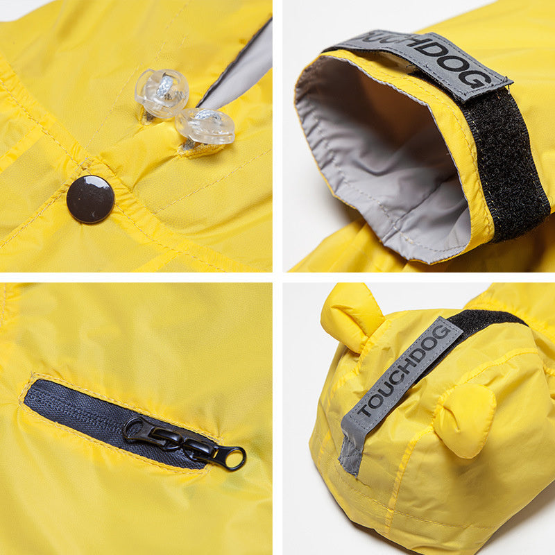 Impermeabile per Cani Modello Touch Dog – Stampa Granchietto con Cappuccio - Dog Moda