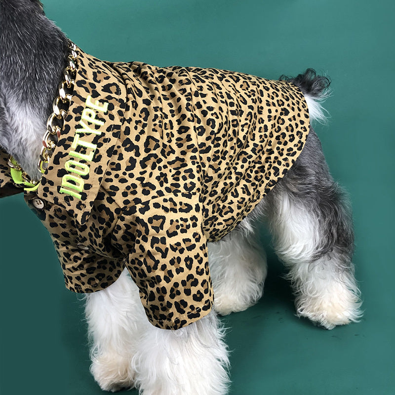 "IdolType" Leopard Dog Shirt